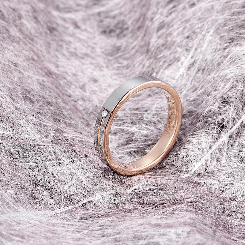 Schmuck Wolframstahl Herren- und Damenringe, Einfache Einzel-Diamantringe, Partnerringe