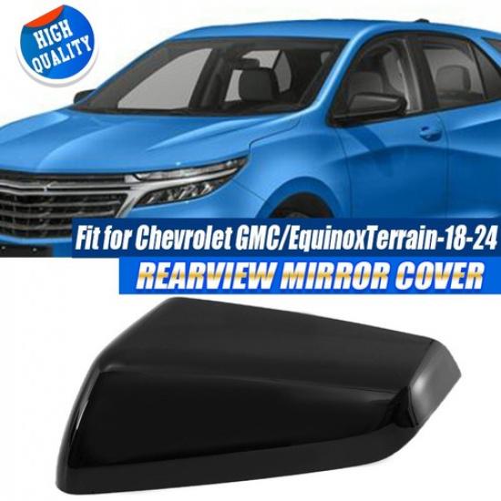 Gloss Black Left Side Mirror Cover Cap For Chevy Equinox/GMC Terrain 2018-2023