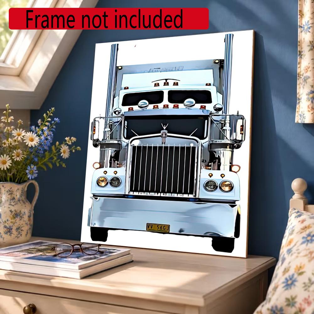 Kenworth 5D Diy Diamond Paintings Mosaic Wall Round Diamond Art Painting Kits Embroidery Crystal Accessories Frameless