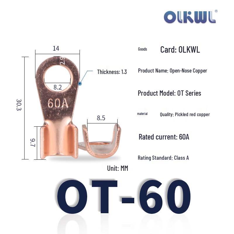 OT-Style Copper Wire Terminal Lugs