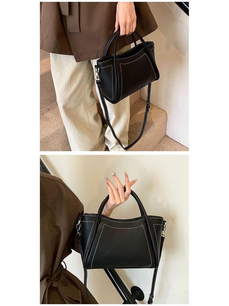 Damen Eimerhandtasche im koreanischen Stil für Frühling 2025 - Vielseitige Hand-Trage-Tasche - Lässige Schultertasche für den Arbeitsweg