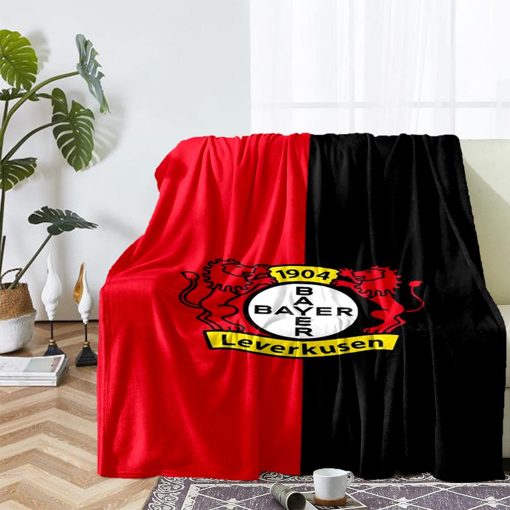 Bayer Leverkusen Theme Printed Blanket - Perfect for Couch, Bed, Travel & Outdoor Use | Machine Washable, Cozy & Durable.