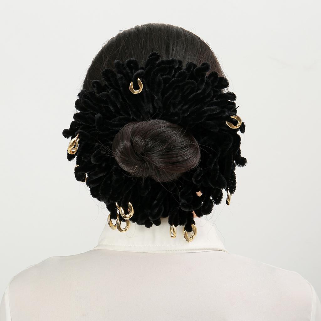 Samt Scrunchie Volumengebender Flor Hijab Haarkranz Krawatte Muslimische Frauen Duttklemme Schlicht Großes Hijab Volumengeber Muslimisches Tuch Kopfbedeckung