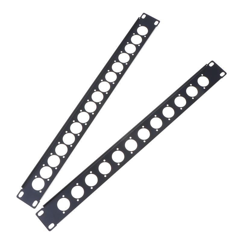1U Rack Patch Metal Panel 4 8 12 16 Way Channel Flight Case Mount For Xlr Connecctor Speaker Jack Audio Cable Plug Socket