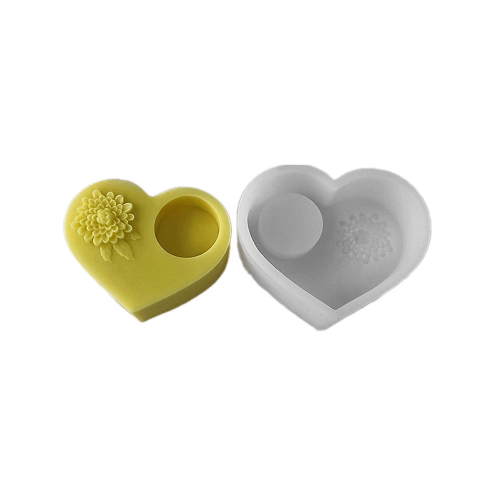 

Эпоксидный подсвечник силиконовая форма форма для основания свечи форма для подсвечника в форме сердца формы для украшений форма для домашнего декора 4