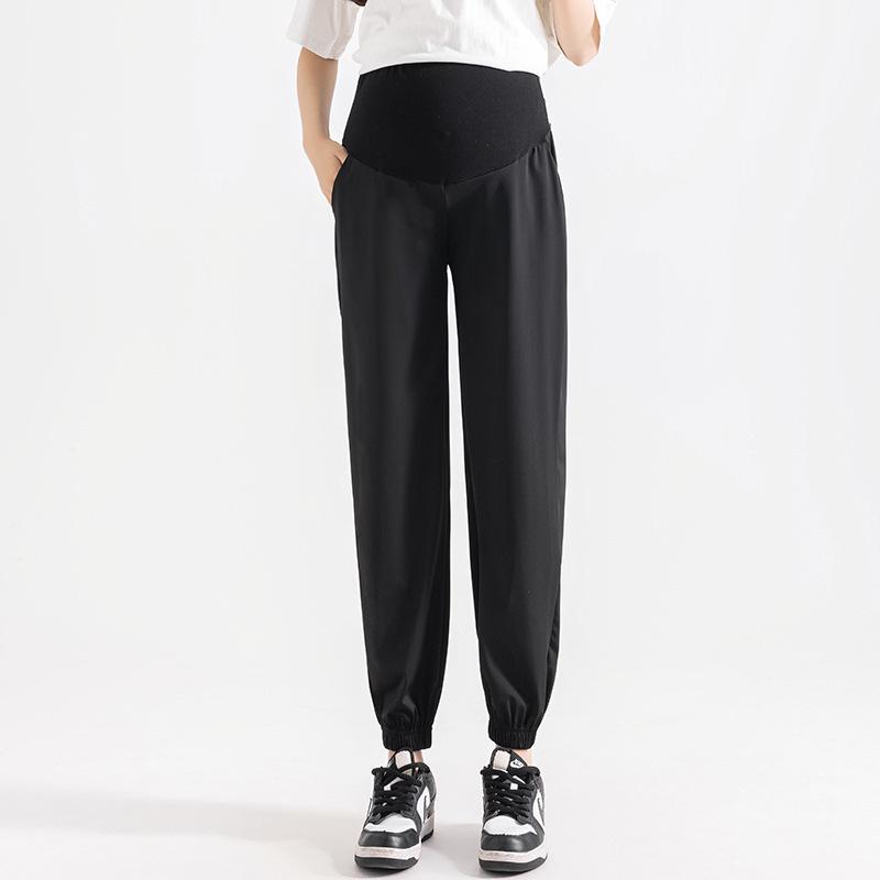 Maternity Spring/Summer Slimming Ice Silk Belly Support Pants Medium