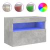 TV-Wandregal Mit LED-Beleuchtung, Hängender TV-Schrank Mit Schubladen, Hängender Dekorativer Aufbewahrungsschrank, 60x30x40 Cm