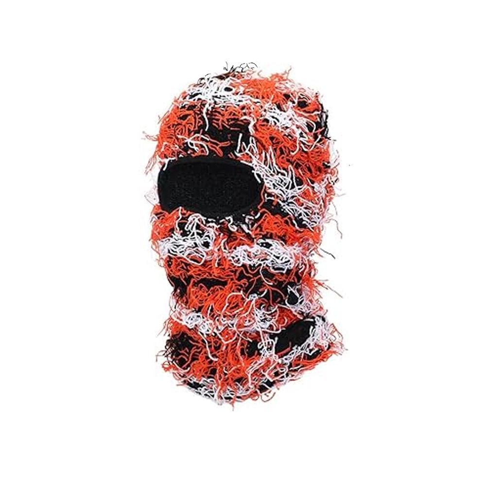 Single-Hole Knitted Prank Mask: Acrylic Yarn Balaclava for Outdoor Warmth