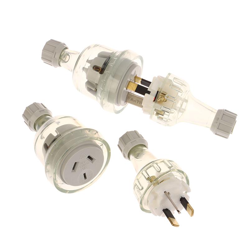 1Pc Saa Rewirable Plug Socket Australian Male Plug Female Socket 3 Prong Electrical Socket Grounded Rewire Socket Diy Assembled