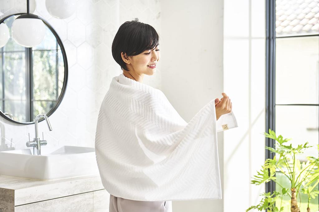 Imabari Bath Towel 60cm X Made In Japan with Thin and Dries Quickly 120cm, Quick-Drying Towel, 100% Cotton, (3)