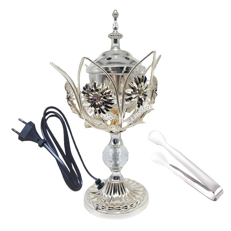 YXY Arabia Electronic Incense Burner 110V/220V Carbon Spice Stove Bakhoor Censer Exquisite Household Metal OUD Incense Holder