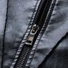 Spring and autumn men's leather jacket men's fashion stand-up collar casual leather jacket one piece pu velvet