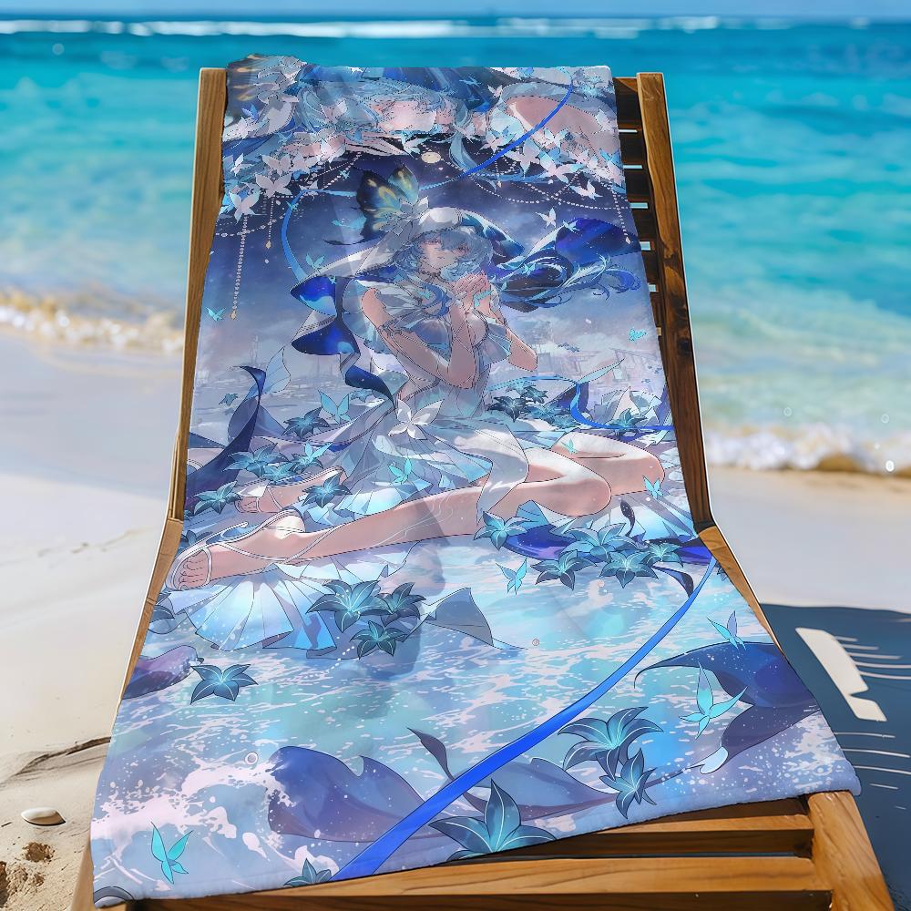 Anime The Shorekeeper Towel Quick Drying Beach Towels Are Suitable For Swimming Pools Camping Yoga And The Gym