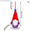 Patriotic Flag Dwarf Doll: Striped Faceless Ornament for Independence Day