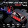 10000mah 12V Portable Charger Emergency Car Jump Starter Booster for Car Battery, Car Jump Box Device Power Bank for 6.0L Gas/4.0L Diesel Car