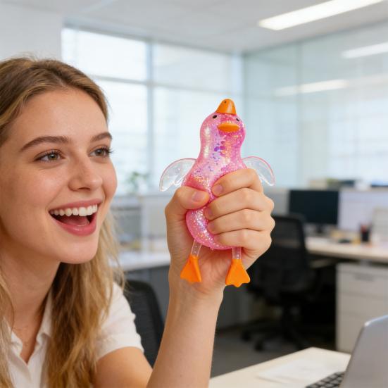 1 Set Stress Relief Squeeze Toy Duck Rabbit Animal Love Heart Pinch Sensory Toy