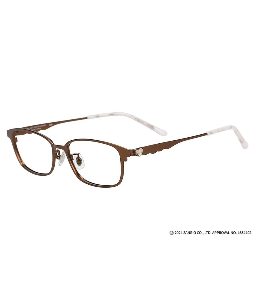 Glasses Eye Exam Fashion Prescription Lens Prescription and Cute and Sanrio Characters Brown [Zoff] Wellington-style Eyeglasses, Adjustment,