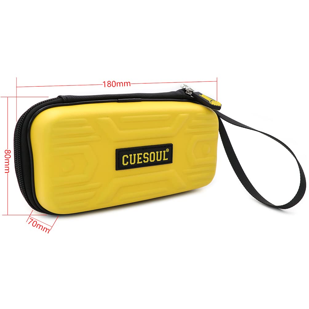 Cuesoul BEAST Dart Case CSDA-W246-3 for Steel Tip/soft Tip Darts, Big Dart Carrying Storage Fits Dart Tips, Shafts, Flights, Accessories, Red, 3 Darts