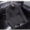 European Winter Men's Black Cotton Jacket - Short, Warm, Trendy, and Solid Color Outerwear