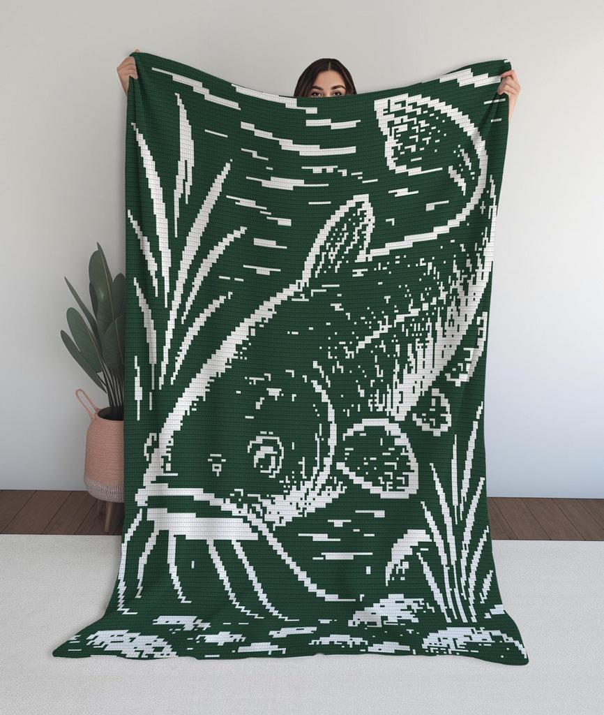 Catfish Crochet Blanket Pattern - Fishing Underwater Fisherman Gift Overlay Mosaic Pattern Design (PDF)