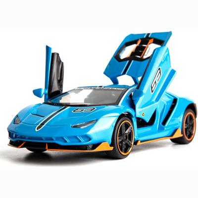 Lambo LP770-4 Modellauto aus Druckgusslegierung im Maßstab 1:32, Rückziehfahrzeug mit Ton und Licht für die Geschenkkollektion für Kinder und Erwachsene
