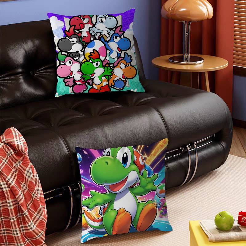 Yoshi Dinosaur Personalized Picture Text Home Decorative Pillows Household Gifts 45x45cm