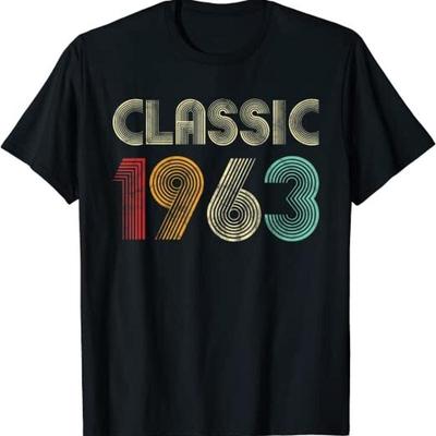 NEW LIMITED 60th Birthday Classic 1963 60 Years Old T Shirt S 3XL