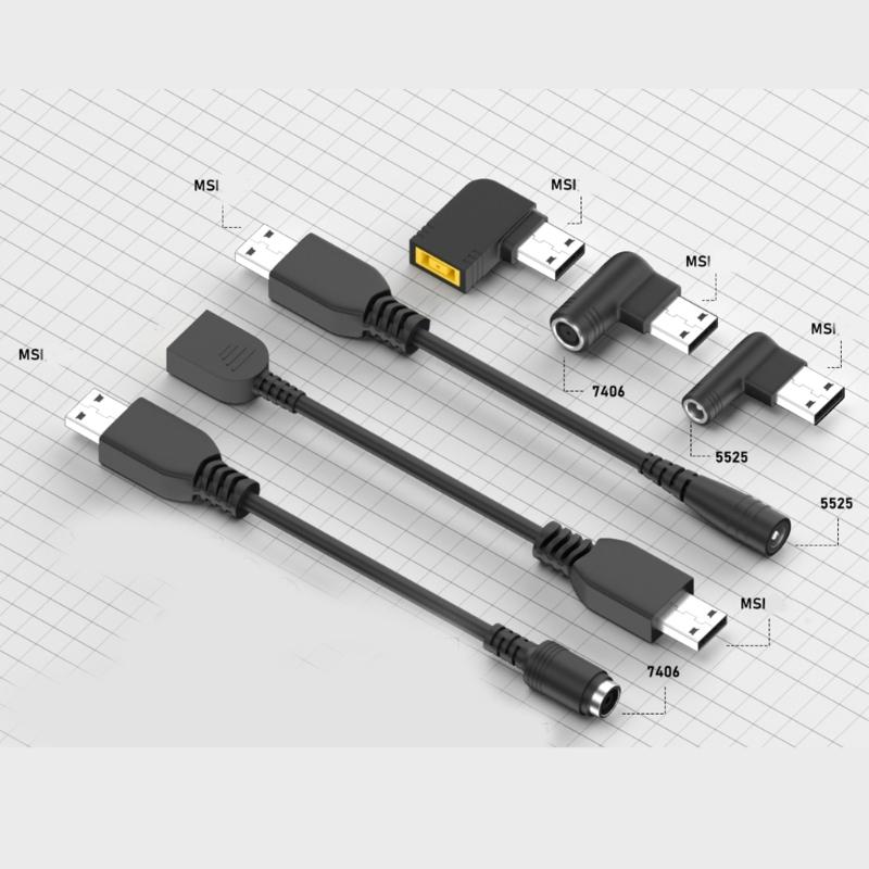 MSI USB Tip To 5.5x2.5mm/7.4x5.0mm/MSI USB Tip DC Barrel Jack Power Cable Connectors DC Power Jack Repalcement