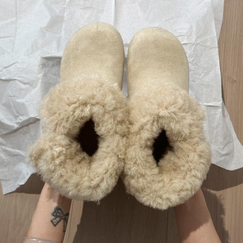 Winter New Boken Boots Women Wear Warm Thick Velvet Snow Boots Big Head Women's Boots