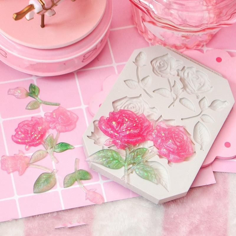 DIY Rose Silicone Cake Mold Fondant Chocolate Cake Decorating Tool Mould  Christmas Molds