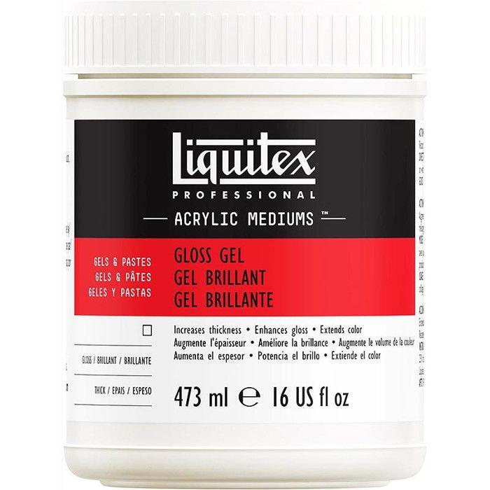 Additif Gel Brillant - LIQUITEX - Taille M - 473 Ml - Professionnel - Mixte