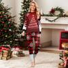 Christmas Print Cute Family Set Pajamas, Home Clothes, Family Set Long Sleeve Top Pants Set