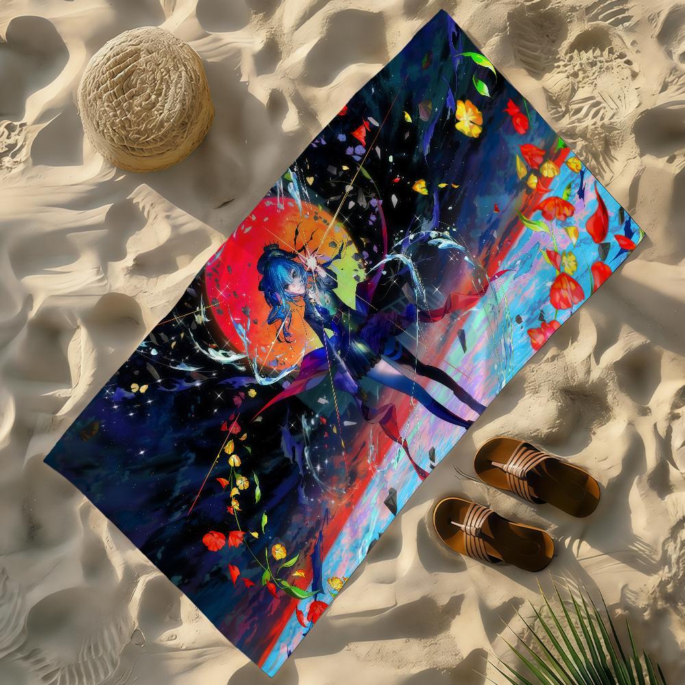 Singer H-Hoshimachi Suisei Towel Soft Lightweight Anti-Sand Large Beach Towel Quick-Drying Bath Sports Family