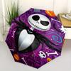 Jack Skellington, Halloweenowa Automatycznie Otwierana i Zamykana Parasolka - 8-żebrowa Składana Konstrukcja, Lekka i Przenośna, Odpowiednia do Codziennych Biznesowych
