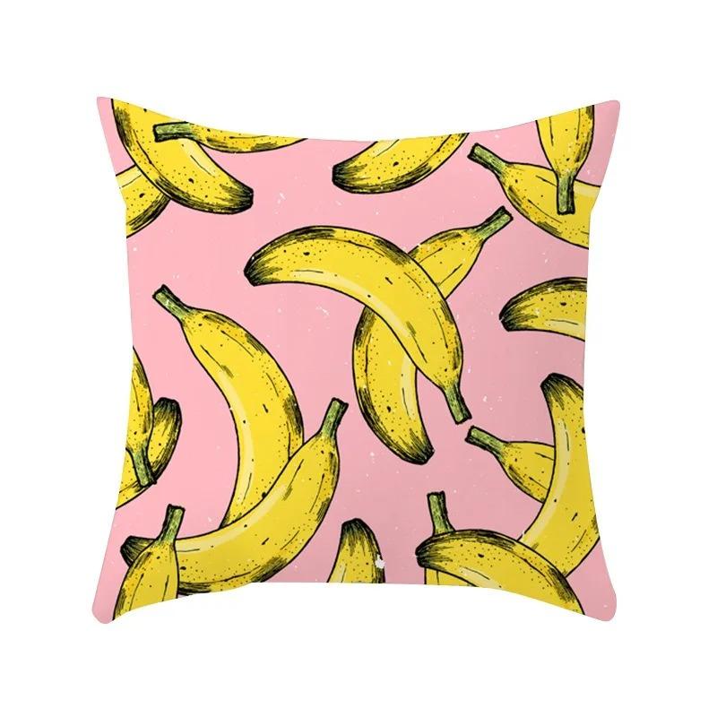 Lyxig Heminredning Kontorssittdyna Överdrag Kreativ Tecknad Vattenmelon Banan Tryck Mode Kuddfodral