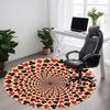 1pc Playing Cards Pattern Office Round Area Rug, Indoor Mat Suitable ForOffice, Under Office Chairs Bedroom Living Room Home Decor, Room Decot269