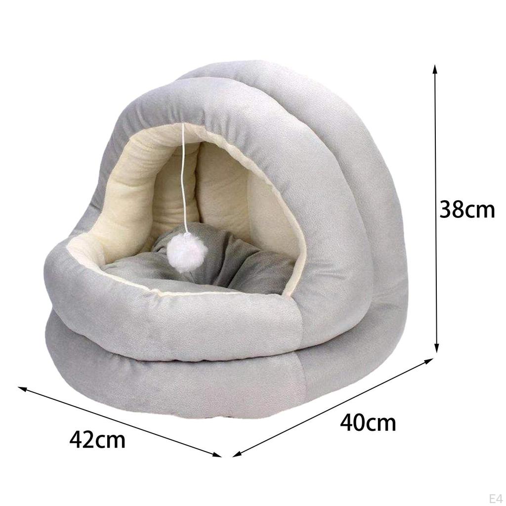Cat Tent Bed for Indoor Cats or Small Dogs Machine Washable Super Soft with Removable Cushion
