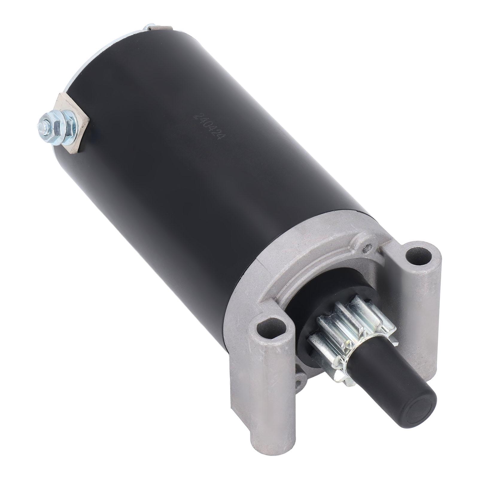 Riding Lawn Mower Engine Starter Motor 32‑098‑01 10 Tooth Improved Shaft Starter Motor Replacement for Courage Engines