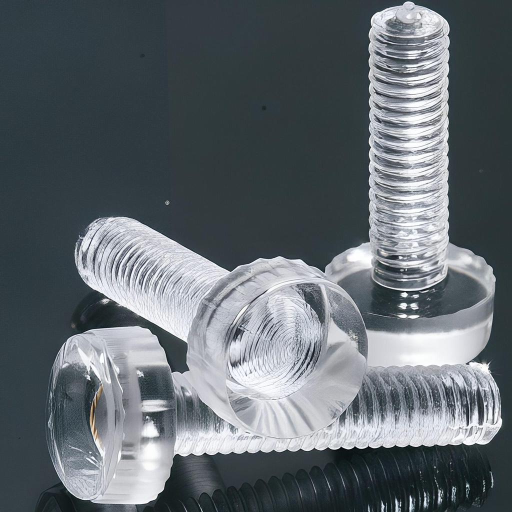 Șuruburi Acrilice Transparente Rotunde cu Cap Strâns Manual pentru Jucării din Plastic și Acvarii