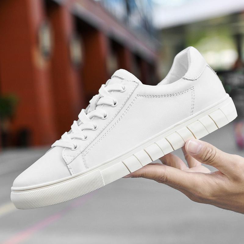 

Light luxury men s 2025 summer new daily men s outdoor travel waterproof leather high-end lace-up casual board shoes 37