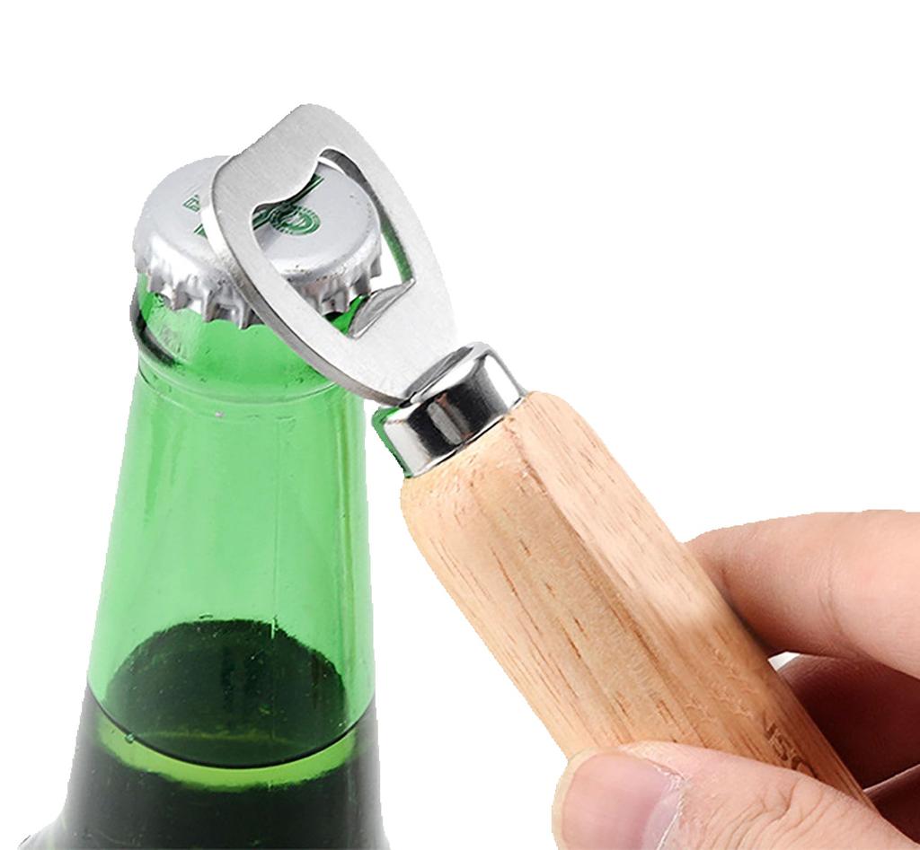 Premium 10-Pack Wood Handle Alloy Bottle Openers, Ideal for Parties, Home, Travel - Perfect Gift Choice