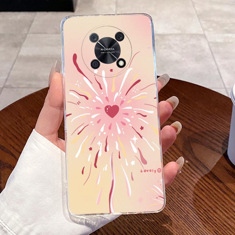 Casing For Huawei Nova Y90 NovaY90 CTR-LX2 CTR-LX1 CTR-LX3 Case Aesthetic Cute Cat Cartoon Transparent Soft Silicone Back Cover