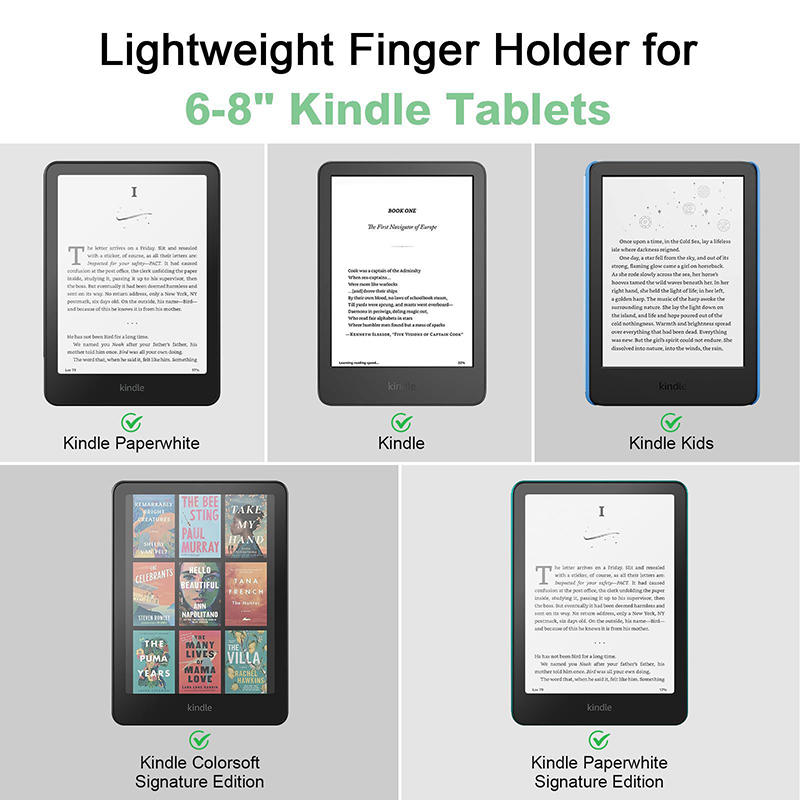 Soft Silicone Hand Strap for Tablets Comfortable Lightweight Finger Grip Holder High Elasticity Straps for E-Book