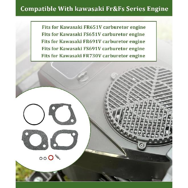 11028-6295 Carburetor Gasket Rebuild Kit | Fits for Kawasaki FR651V FS651V FR691V FS691V FR730V Engine,Replace 11028-6318