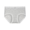 Women Mid Waist Antibacterial Full Cotton Crotch Breathable Seamless Triangle Underwear