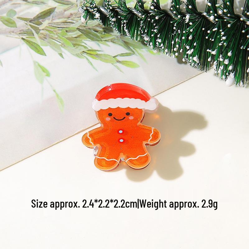 Festive Christmas Hair Clips: Santa, Snowflake, Tree, Gingerbread Man Designs