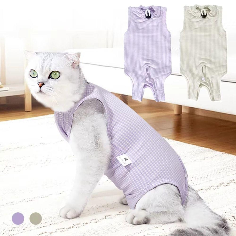 High Elastic Cat Sterilization Clothes Soft Cotton Recovery Onesie  Professional Use