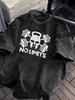 Men's NO LIMITS Fitness Letter Graphic Streetwear Style Graphic Novelty Vintage Y2K Washed T Shirt Summer Women Tee Oversized