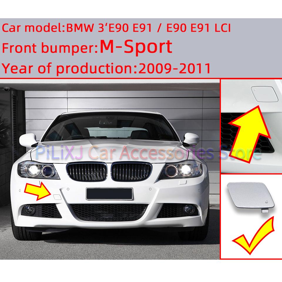 Car Front Bumper Tow Hook Eye Cover For BMW 3 LCI E90 E91 M SPORT 2009 2010 2011 2012 51117891391 Towing Hauling Trailer Lid