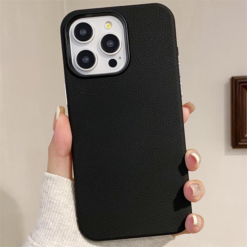 Doppeltes Leder-iPhone16e-Gehäuse Kompatibel mit Apple 16/15, Silikon 13, Hartschale 11, Grenzüberschreitend 14